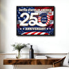 American 250th Anniversary Framed Canvas Print, 1776‑2026 US Bicentennial Plus Patriotic Flag Wall Art for Home Decor
