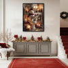 Snowman Reading Newspaper On Toilet Cozy Christmas Framed Wall Art