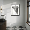 Funny Highland Cow Are You Pooping Canvas Wall Art Farmhouse Bathroom Decor