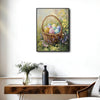 Easter Wicker Basket Colorful Eggs Wildflower Canvas Wall Art