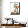 Watercolor Eucalyptus Kitchenware Still Life Framed Wall Art Print