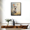 Bunny and Butterfly Meadow Canvas Print, Spring Farmhouse Wall Art