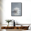 Minimalist Motivational Canvas Poster, Sparkling White Water Lily Reflection Inspirational Quote Wall Art for Home Workspace