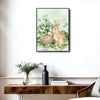 Spring Rabbit Clover Basket Canvas Print