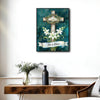 He Is Risen Cross Lily Canvas Wall Art