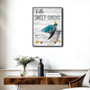 Hello Sweet Cheeks Sea Turtle Canvas, Rustic Funny Bathroom Wall Decor