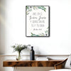 Hechos 16:31 Spanish Christian Framed Wall Art Floral Bible Verse Print