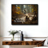 Inspirational Faith Quote Wall Print, He Left The 99 To Rescue Me Muddy Lost Lamb Forest Scene Christian Canvas