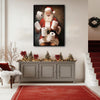 Funny Santa Holding Toilet Paper Rolls Framed Wall Art Christmas Decoration