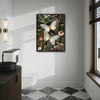 Moody Dark Garden Canvas Poster, Antique‑Style Moth Butterflies Bees Wildflower Artwork for Living Room Bedroom Wall Decor
