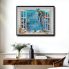 God Closes A Door He Opens A Window Sea Turtle Canvas, Nautical Faith Wall Decor