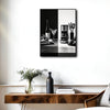 Black & White Split Kitchen Still Life Framed Wall Art Print