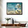 Coastal Turtle Inspirational Quote Beach Wall Canvas Art
