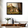 Woodland Forest Baby Rabbits Canvas Wall Art