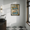 Hello Sweet Cheeks Butterfly Floral Rustic Funny Bathroom Framed Wall Art
