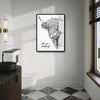 Funny Highland Cow Are You Pooping Canvas Wall Art Farmhouse Bathroom Decor