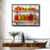 Canning Pickle Jars Rustic Kitchen Canvas Wall Art