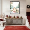 Winter Bunny Rabbit Framed Wall Art Watercolor Christmas Forest Print