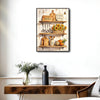 Rustic Sunflower Kitchen Shelf Wall Decor Canvas Print