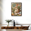 Bunny Pastel Easter Eggs Wildflower Meadow Canvas Wall Art