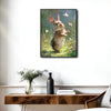 Bunny Butterflies Wildflower Canvas Print