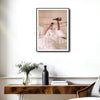 Trendy Wine In Bed Canvas Wall Art, Aesthetic Woman Pouring Wine Poster, Fun Eclectic Bedroom Apartment Decor