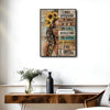 Inspirational I Am The Storm Canvas Print, Black Woman Sunflower Crown Motivational Quote Wall Art
