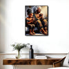African American Grandmother Granddaughter Praying Canvas Print, Black Family Faith Religious Portrait Wall Art