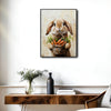 Bunny Carrot Basket Canvas Print