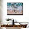 1 Peter 5:7 Framed Wall Art Cast All Your Anxiety Beach Ocean Scripture Print