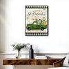 St Patrick's Day Green Truck Canvas Print