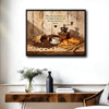 Bless The Food Before Us Coffee Croissant Canvas Wall Art