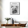 The Disco Times Disco Wave Just Say Hey Poster, Vintage Newspaper Black White Disco Ball Print, Aesthetic Dorm Bar Cart Wall Art