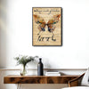 Let It Be Whisper Words of Wisdom Framed Wall Art Vintage Butterfly Music Lyric Print
