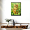 Cute Kitten Shamrock St Patrick Canvas Print