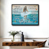 I Hope You Dance Inspirational Ocean Canvas Print, Coastal Quote Horizontal Wall Art