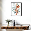 Watercolor Whisk Spoon Spatula Eucalyptus Framed Wall Art Print