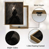 Elegant Victorian Bunny Lady Gothic Canvas Print Dark Moody Wall Art Halloween Gothic Bedroom Decor