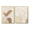 2PC Framed Neutral Abstract Wall Art
