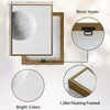 Set of 2 Black and White Moon Canvas Wall Art Minimalist Lunar Phase Planet Framed Wall Decor Living Room Bedroom