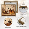 Bless The Food Before Us Coffee Croissant Canvas Wall Art