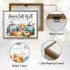 Happy Fall Y'all Teal Pumpkin Watercolor Framed Wall Art Print