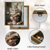 Bunny Reading Bunny Daily Newspaper Pink Toilet Bathroom Canvas Wall Art