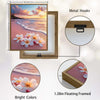 Tropical Plumeria Flower Pink Sand Coastal Sunset Wall Art