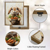 Lop‑Eared Rabbit Holding Carrot Basket Canvas Wall Art