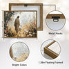 Inspirational Jesus Shepherd Canvas Wall Art, Jesus and Lamb Wildflower Meadow Vintage Oil Painting Style Religious Poster