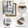 Black White Giraffe Are You Pooping Funny Quote Canvas Wall Art Humorous Animal Bathroom Wall Decor