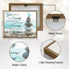 Serenity Prayer Framed Wall Art Beach Stacked Stones Butterfly Inspirational Print