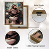 Quirky Chimpanzee Toilet Wall Art, Monkey With Pink Glasses Coffee Newspaper Tropical Bathroom Canvas Poster