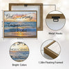 Serenity Prayer Beach Sunset Wall Art, God Grant Me The Serenity Quote Canvas Print, Christian Coastal Inspirational Home Decor